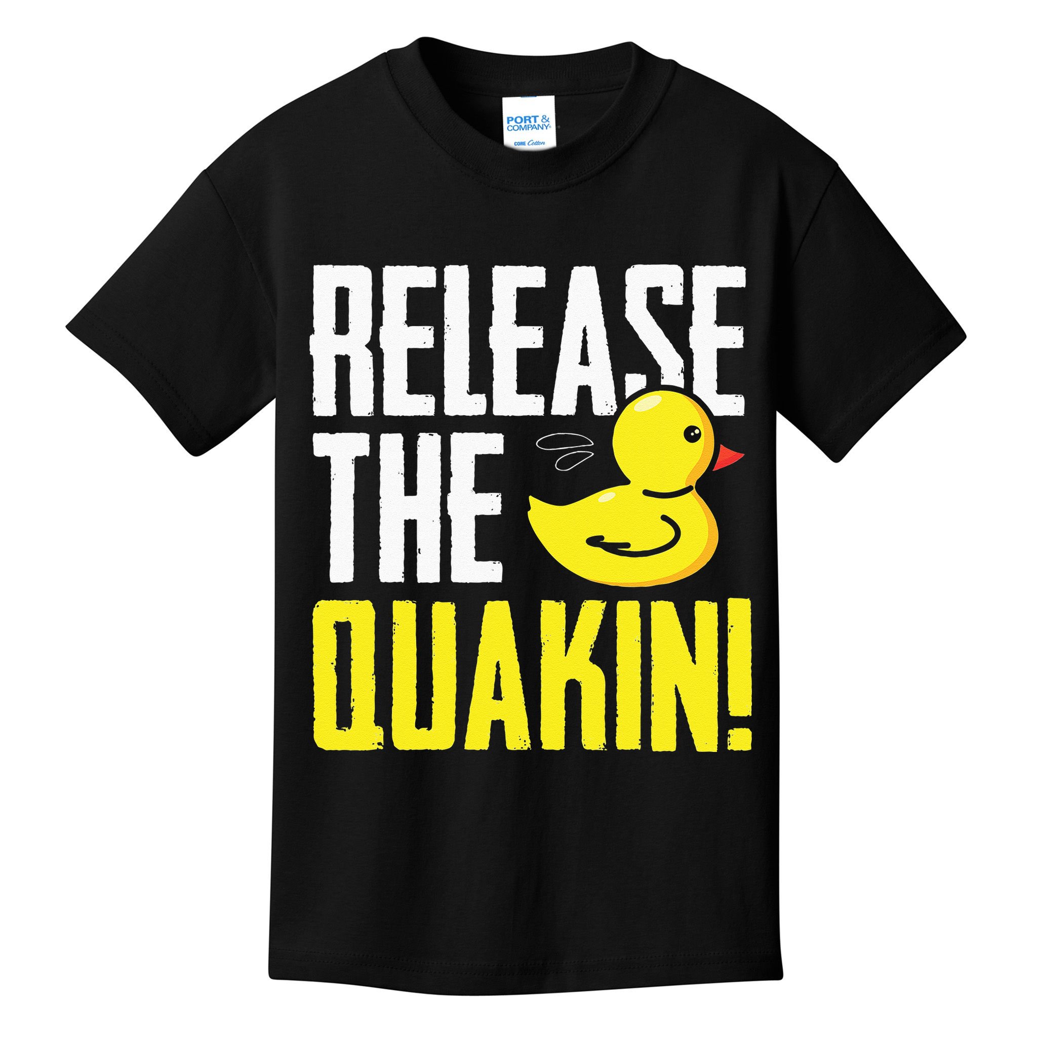 Release The Quackin! Graphic Rubber Duck Funny Kids T-Shirt