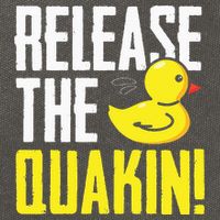 Release The Quackin! Graphic Rubber Duck Funny Cotton Canvas Backpack
