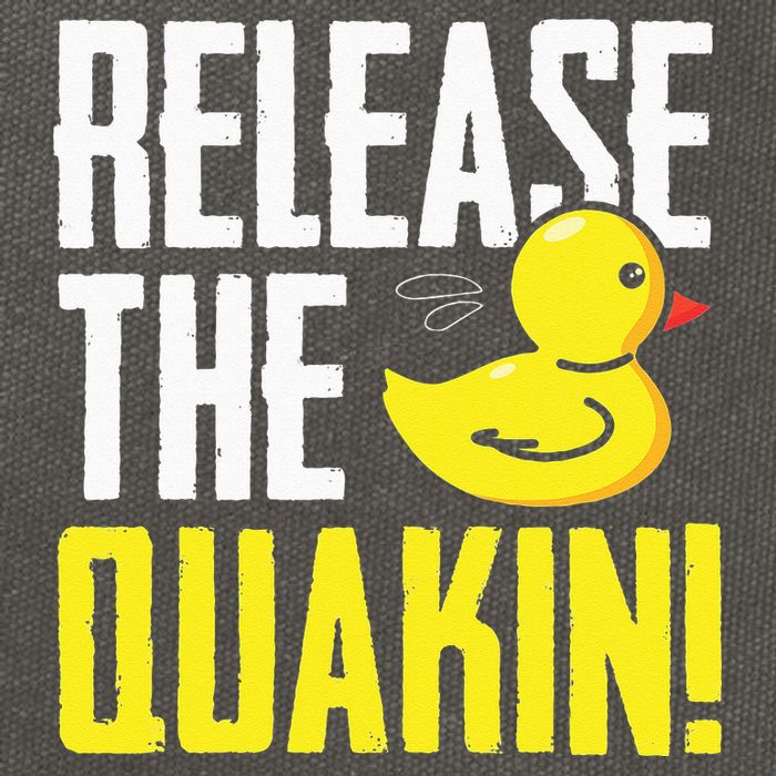 Release The Quackin! Graphic Rubber Duck Funny Cotton Canvas Backpack