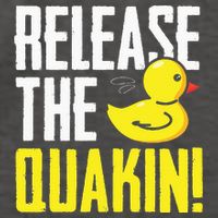 Release The Quackin! Graphic Rubber Duck Funny Vector Backpack