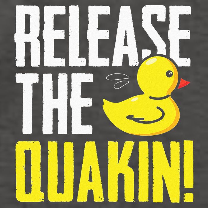 Release The Quackin! Graphic Rubber Duck Funny Vector Backpack