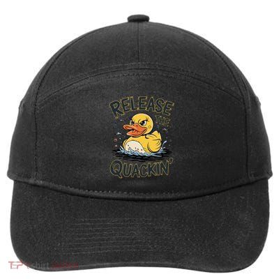 Release The Quackin Funny Rubber Ducky Kraken Parody Pirate  7-Panel Snapback Hat