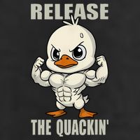 Release The Quackin Duck Gym Weightlifting Bodybuilder 7 Panel Mesh Trucker Snapback Hat