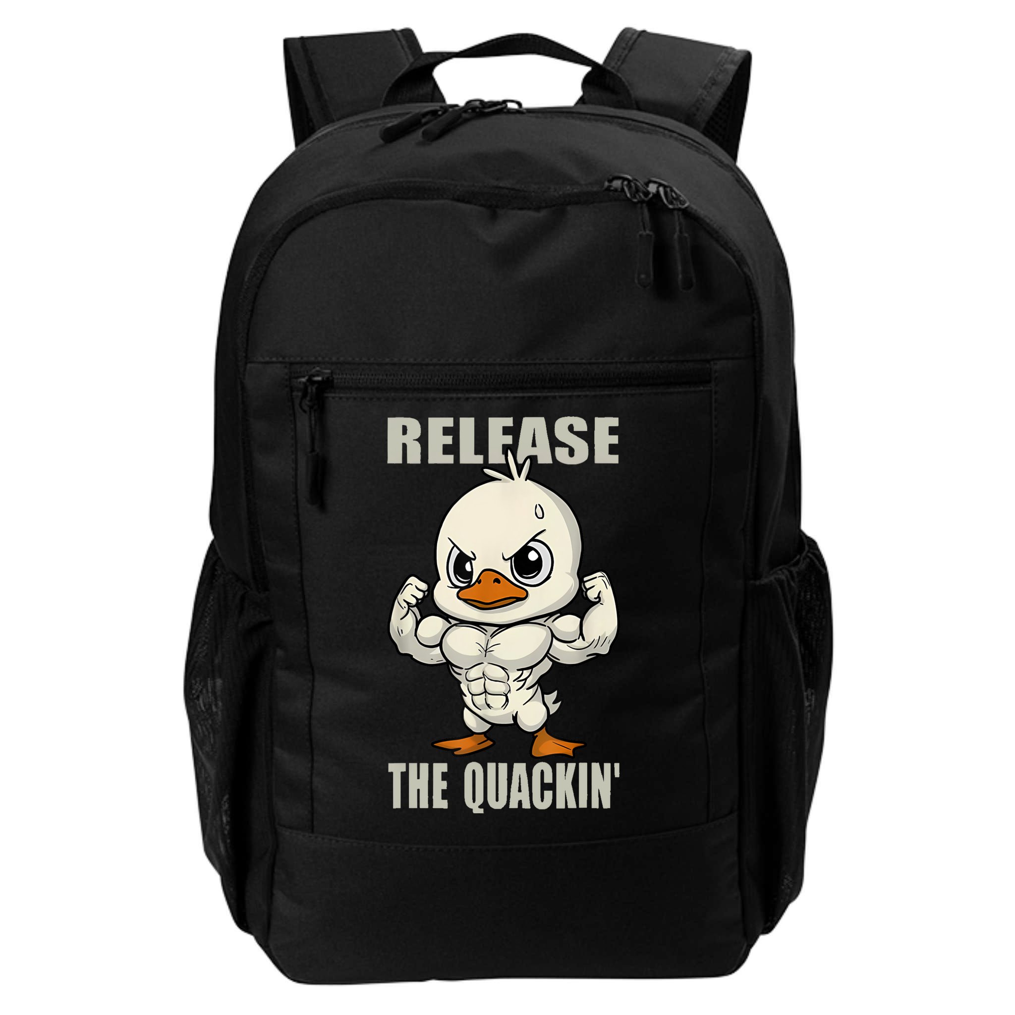 Release The Quackin Duck Gym Weightlifting Bodybuilder Backpack