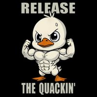 Release The Quackin Duck Gym Weightlifting Bodybuilder Backpack