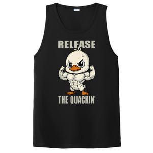 Release The Quackin Duck Gym Weightlifting Bodybuilder PosiCharge Competitor Tank