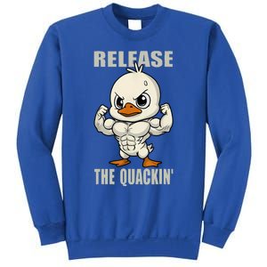 Release The Quackin Duck Gym Weightlifting Bodybuilder Sweatshirt