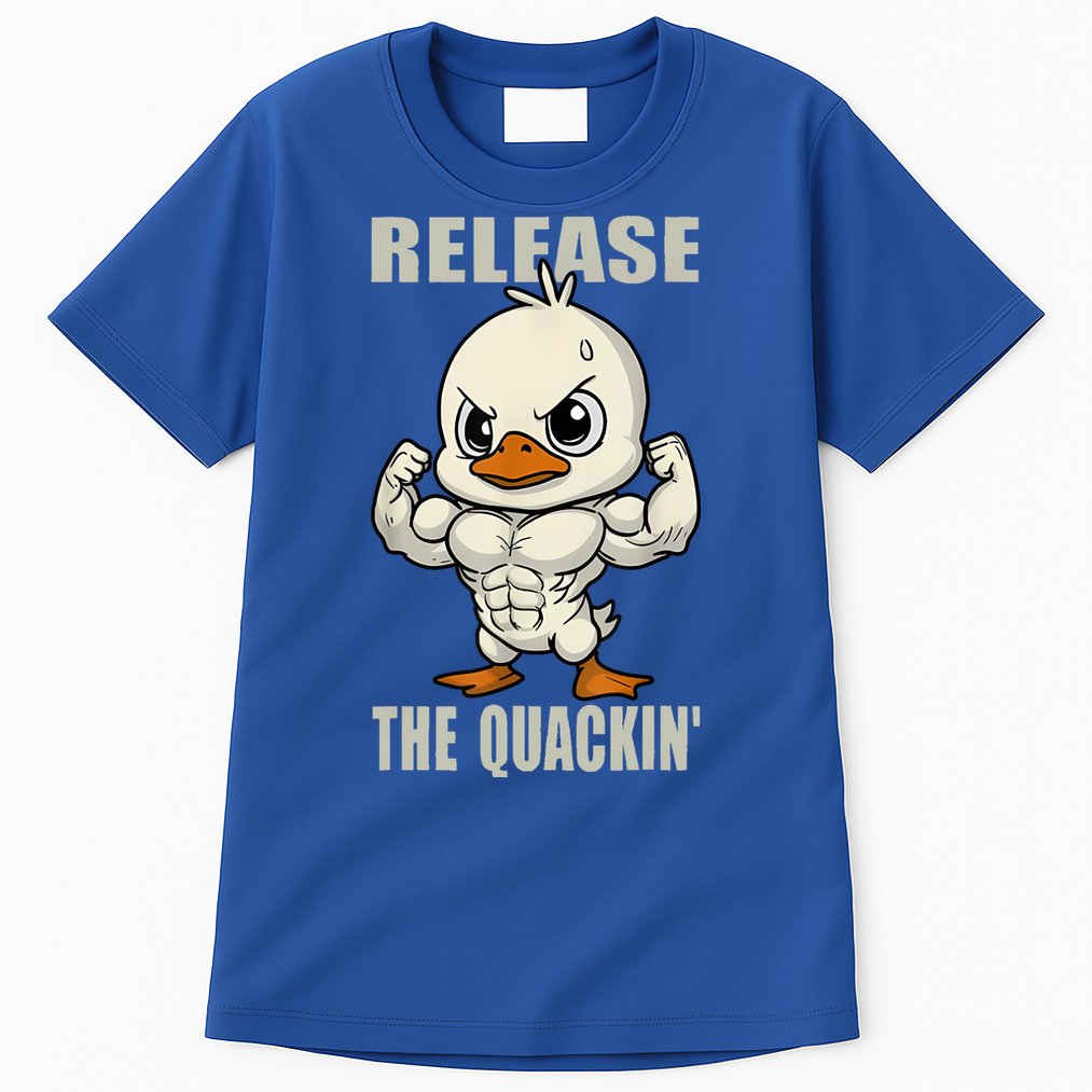 Release The Quackin Duck Gym Weightlifting Bodybuilder Tall T-Shirt