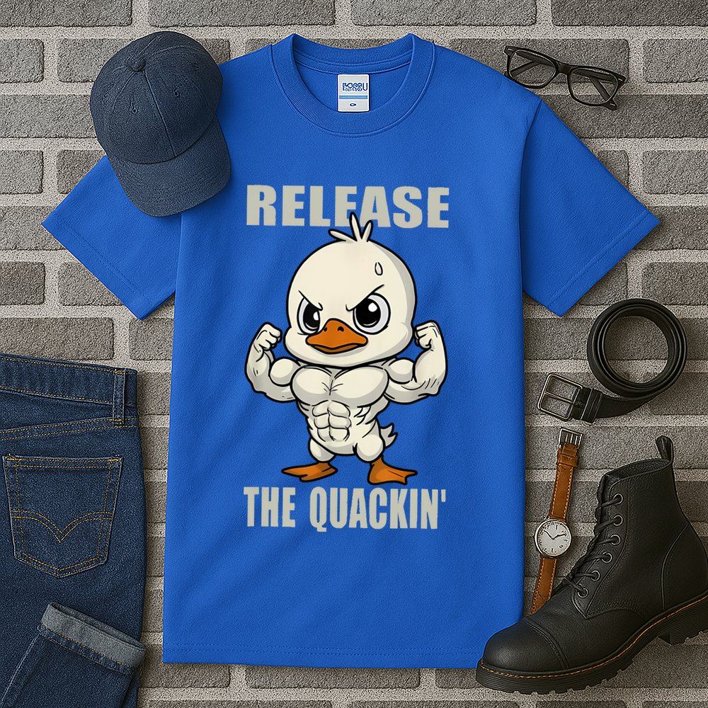 Release The Quackin Duck Gym Weightlifting Bodybuilder Tall T-Shirt