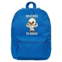 Release The Quackin Duck Gym Weightlifting Bodybuilder 16 in Basic Backpack