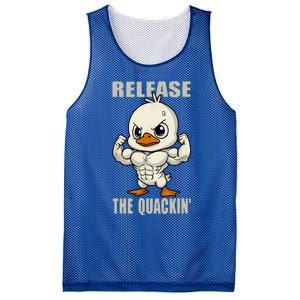 Release The Quackin Duck Gym Weightlifting Bodybuilder Mesh Reversible Basketball Jersey Tank