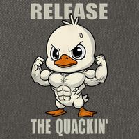 Release The Quackin Duck Gym Weightlifting Bodybuilder Cotton Canvas Backpack