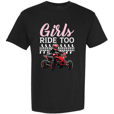 Ride Too Quad Princess Quad Bike Offroading ATV Garment-Dyed Heavyweight T-Shirt