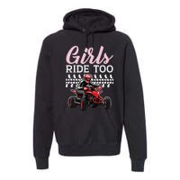 Ride Too Quad Princess Quad Bike Offroading ATV Premium Hoodie