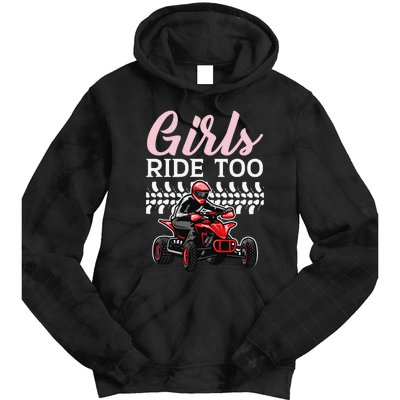 Ride Too Quad Princess Quad Bike Offroading ATV Tie Dye Hoodie