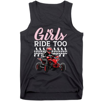 Ride Too Quad Princess Quad Bike Offroading ATV Tank Top