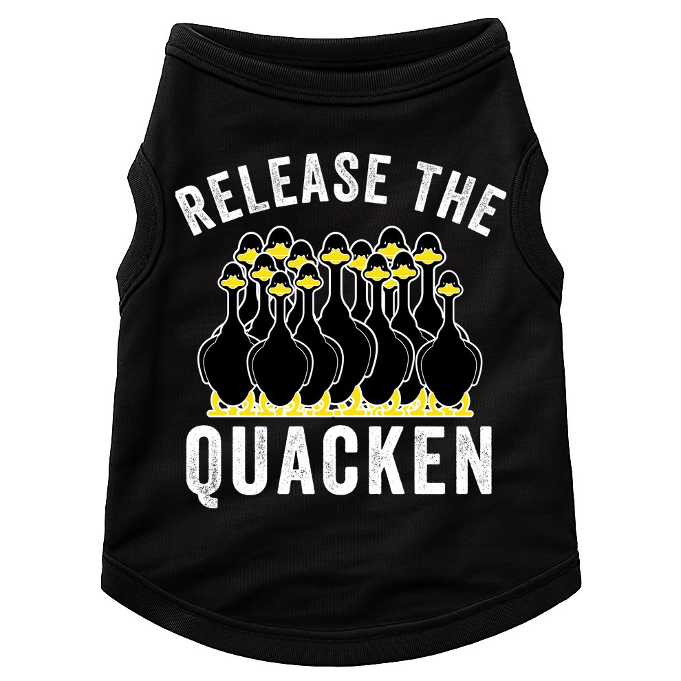 Release The Quacken, Farmer, Duck Lover, Funny Animal Lover Doggie Tank