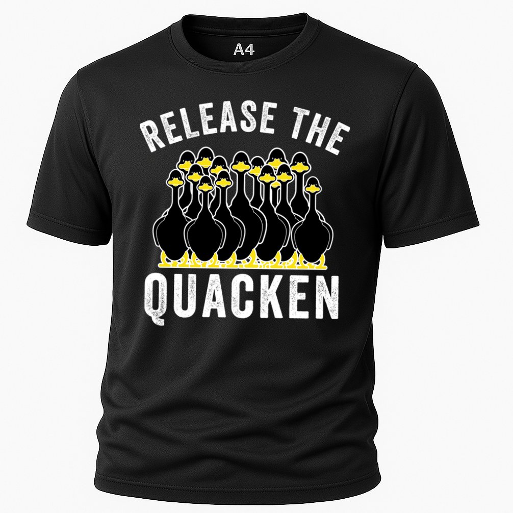Release The Quacken, Farmer, Duck Lover, Funny Animal Lover Cooling Performance Crew T-Shirt