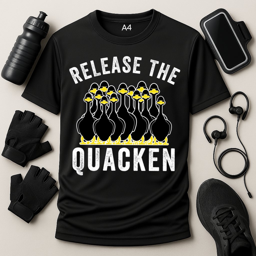 Release The Quacken, Farmer, Duck Lover, Funny Animal Lover Cooling Performance Crew T-Shirt