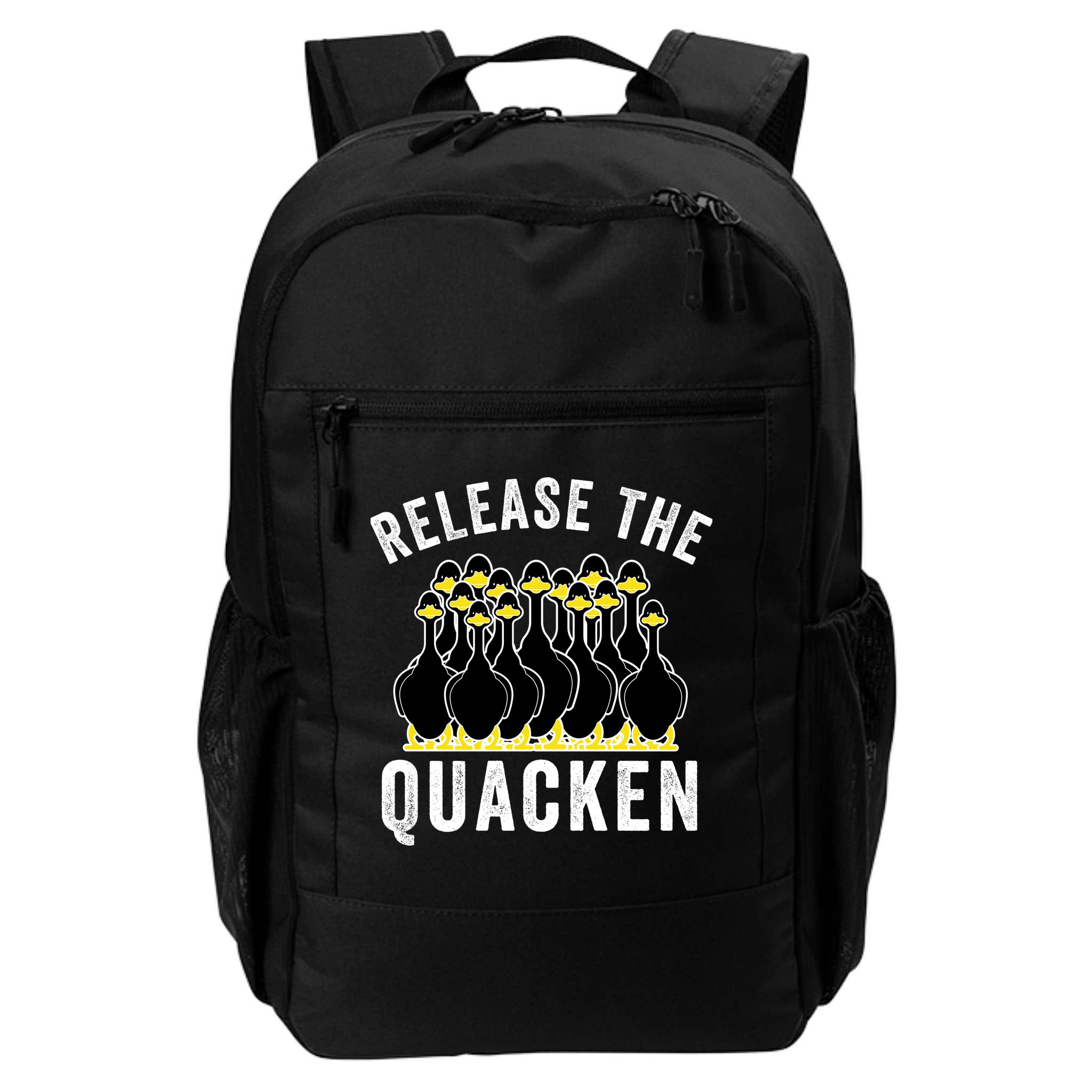 Release The Quacken, Farmer, Duck Lover, Funny Animal Lover Backpack