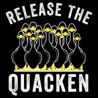 Release The Quacken, Farmer, Duck Lover, Funny Animal Lover Drawstring Bag