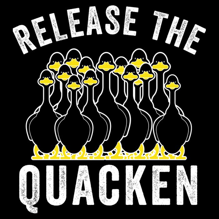 Release The Quacken, Farmer, Duck Lover, Funny Animal Lover Drawstring Bag