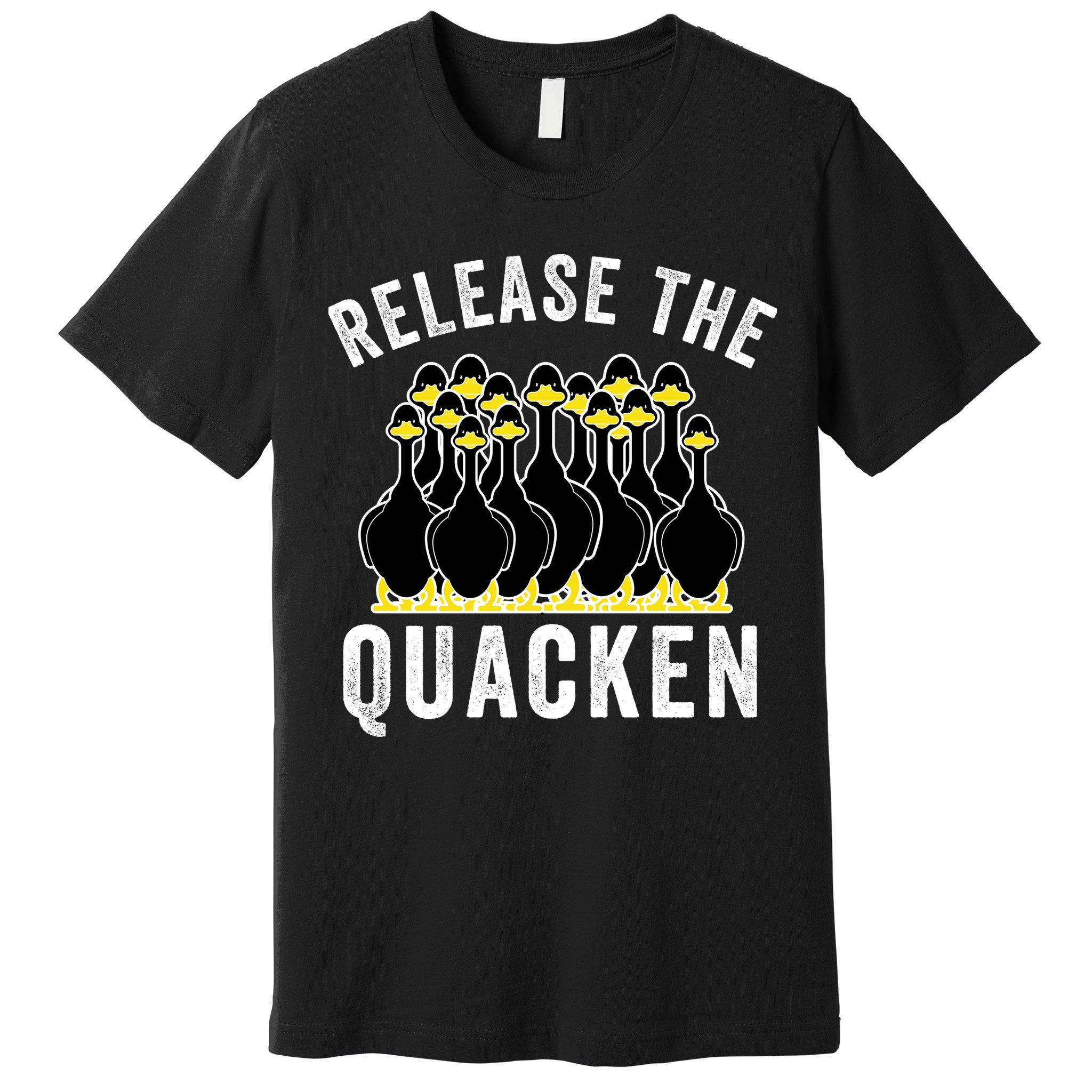 Release The Quacken, Farmer, Duck Lover, Funny Animal Lover Premium T-Shirt