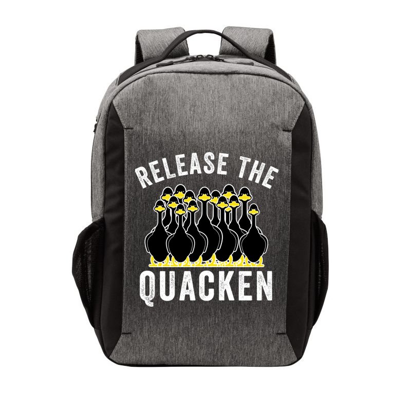 Release The Quacken, Farmer, Duck Lover, Funny Animal Lover Vector Backpack