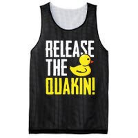 Release The Quackin! Graphic Rubber Duck Funny Mesh Reversible Basketball Jersey Tank