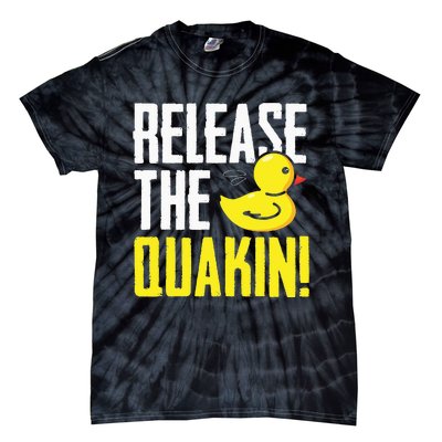 Release The Quackin! Graphic Rubber Duck Funny Tie-Dye T-Shirt