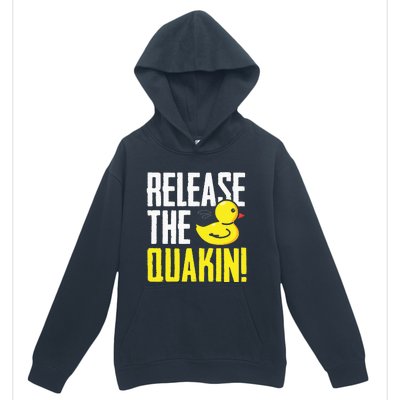 Release The Quackin! Graphic Rubber Duck Funny Urban Pullover Hoodie