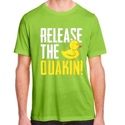 Release The Quackin! Graphic Rubber Duck Adult ChromaSoft Performance T-Shirt