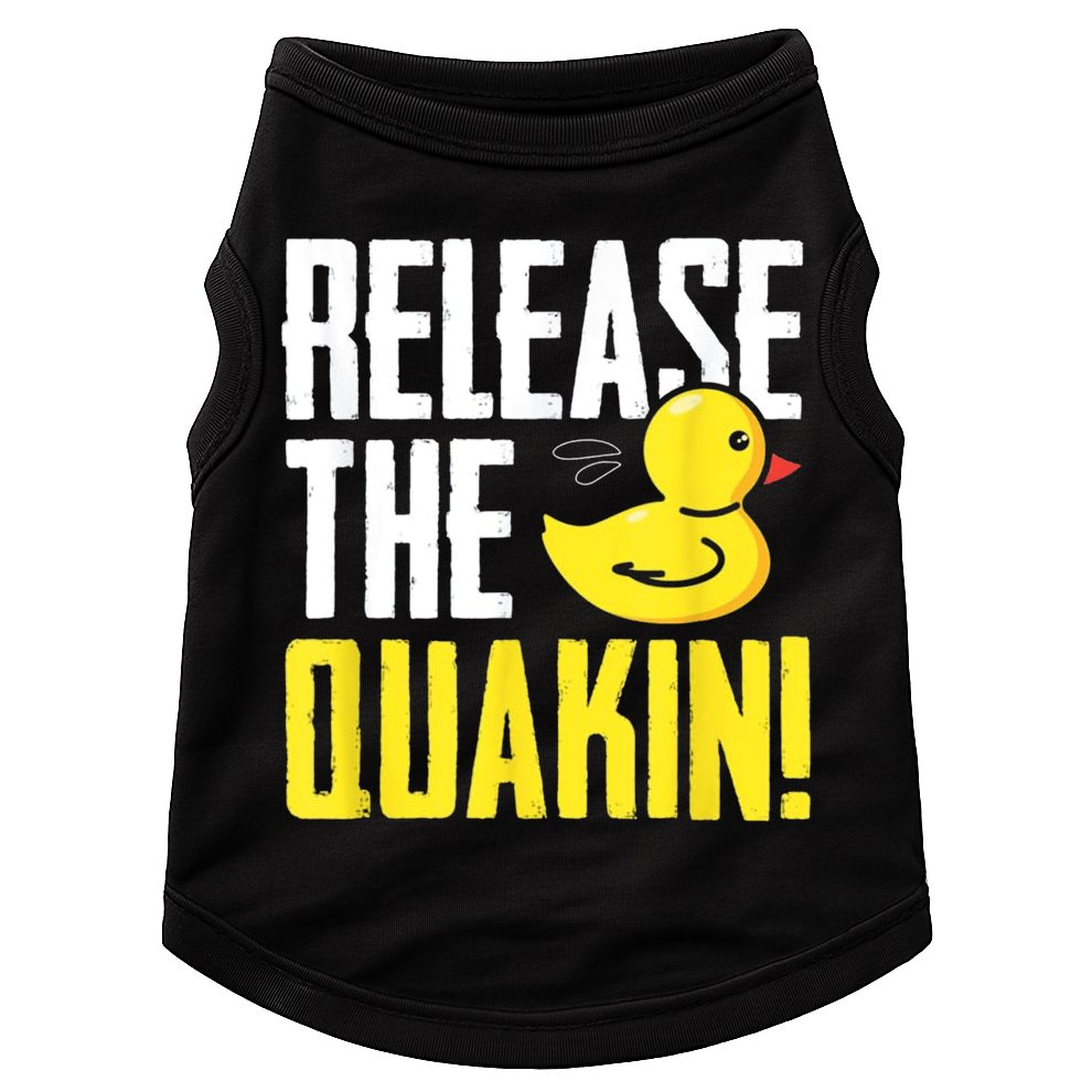 Release The Quackin! Graphic Rubber Duck Doggie Tank