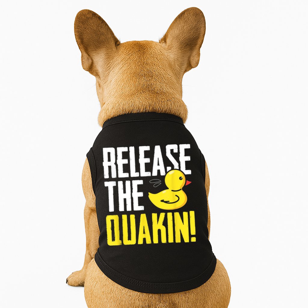 Release The Quackin! Graphic Rubber Duck Doggie Tank