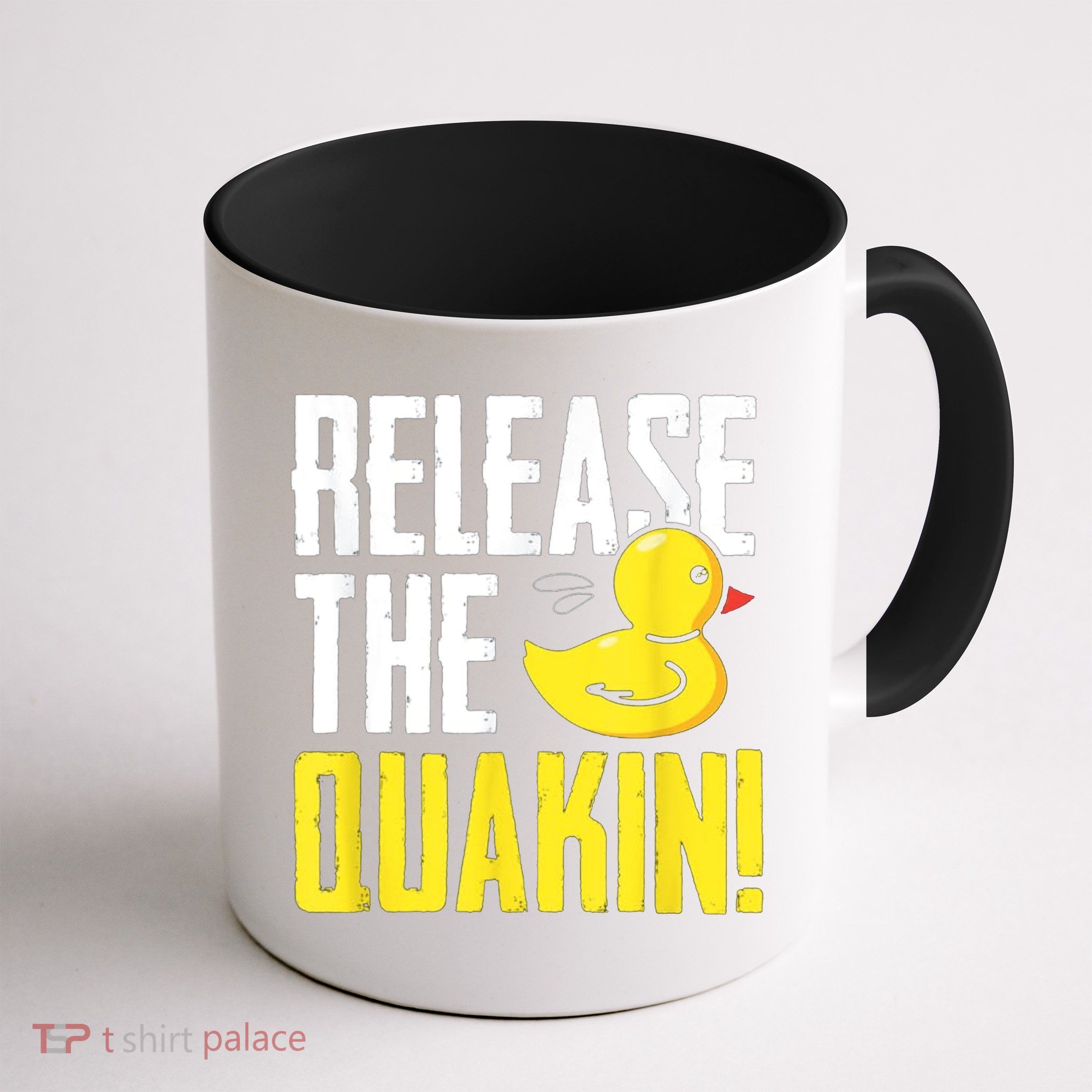 Release The Quackin! Graphic Rubber Duck Mug