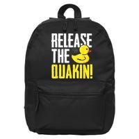 Release The Quackin! Graphic Rubber Duck 16 in Basic Backpack