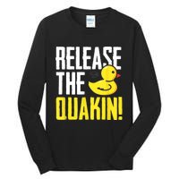 Release The Quackin! Graphic Rubber Duck Tall Long Sleeve T-Shirt