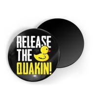 Release The Quackin! Graphic Rubber Duck Magnet