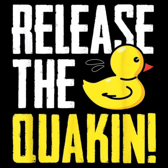 Release The Quackin! Graphic Rubber Duck Magnet