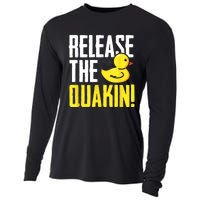 Release The Quackin! Graphic Rubber Duck Cooling Performance Long Sleeve Crew