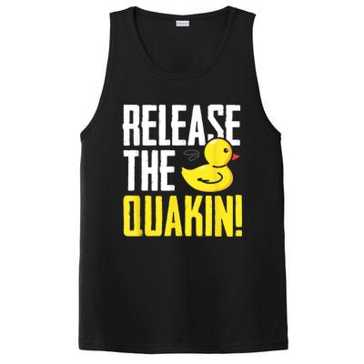 Release The Quackin! Graphic Rubber Duck PosiCharge Competitor Tank