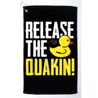 Release The Quackin! Graphic Rubber Duck Golf Towel