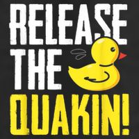 Release The Quackin! Graphic Rubber Duck Golf Towel