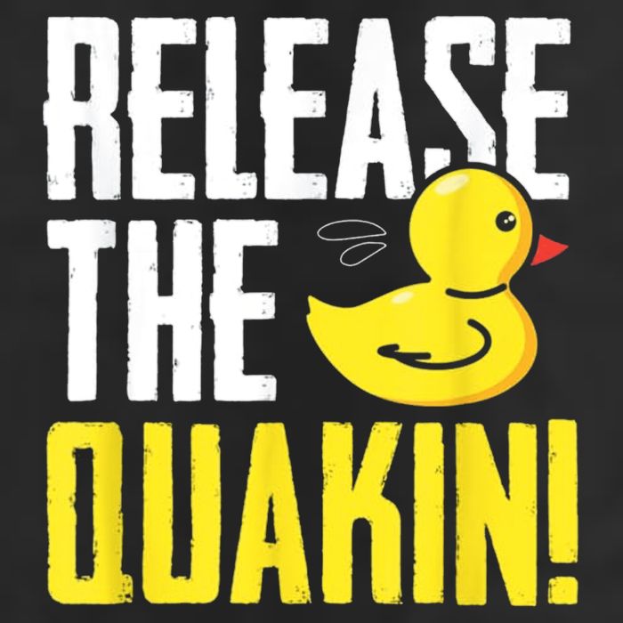Release The Quackin! Graphic Rubber Duck Golf Towel