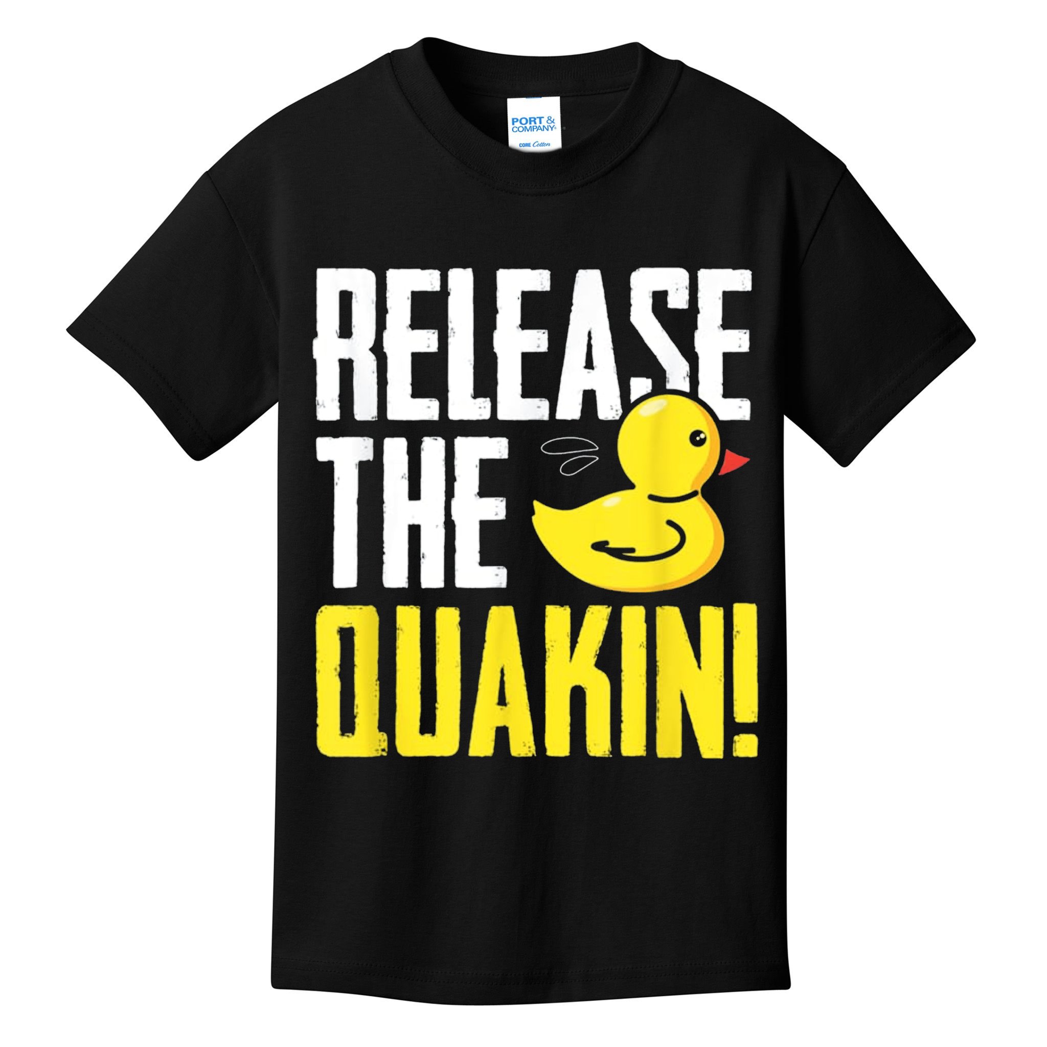 Release The Quackin! Graphic Rubber Duck Kids T-Shirt