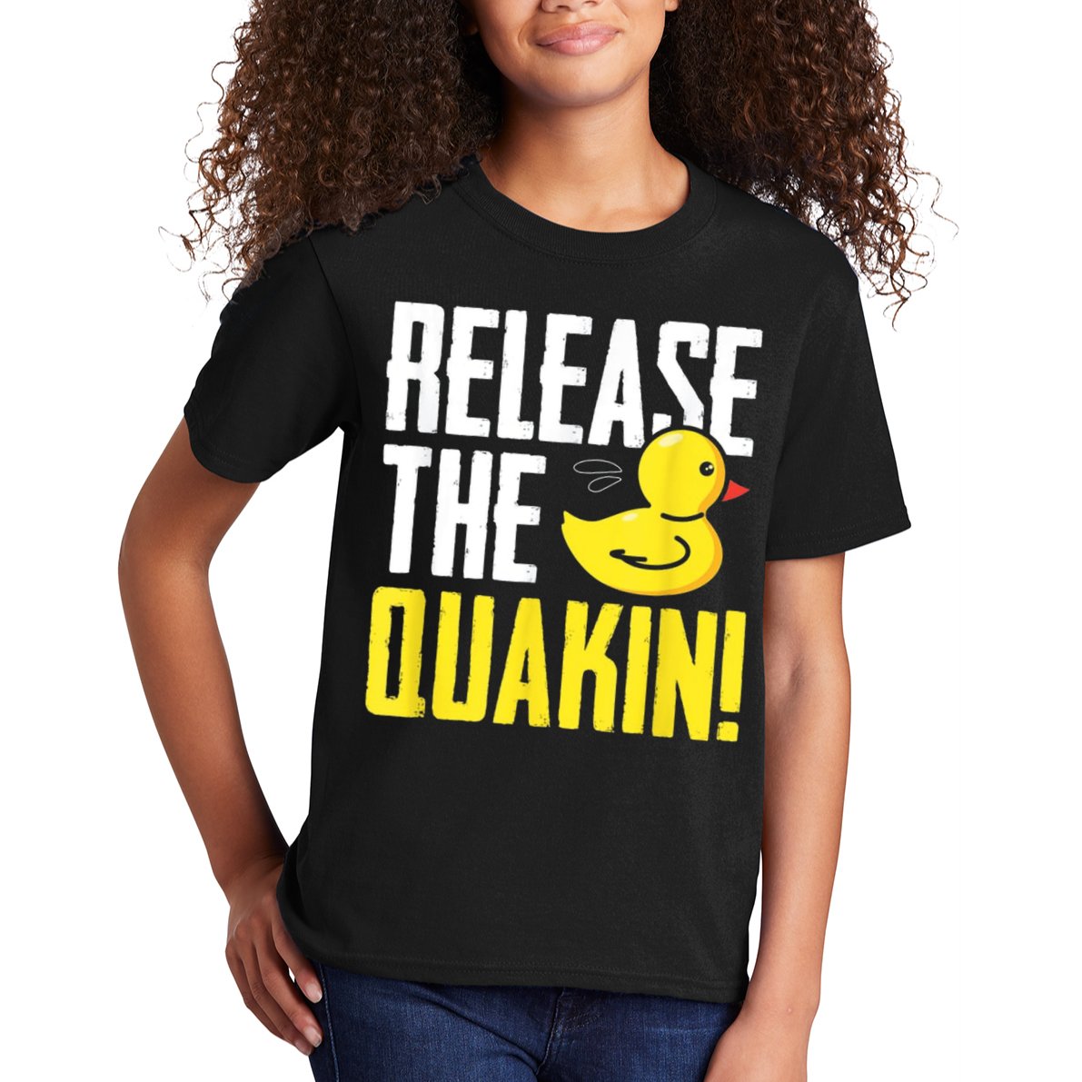 Release The Quackin! Graphic Rubber Duck Kids T-Shirt