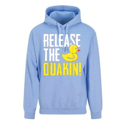 Release The Quackin! Graphic Rubber Duck Unisex Surf Hoodie