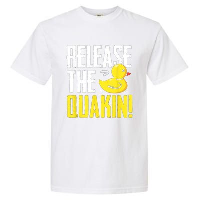 Release The Quackin! Graphic Rubber Duck Garment-Dyed Heavyweight T-Shirt