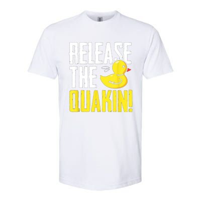 Release The Quackin! Graphic Rubber Duck Softstyle CVC T-Shirt