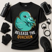 Release the Quacken a Funny Kraken Duck Performance Shirt